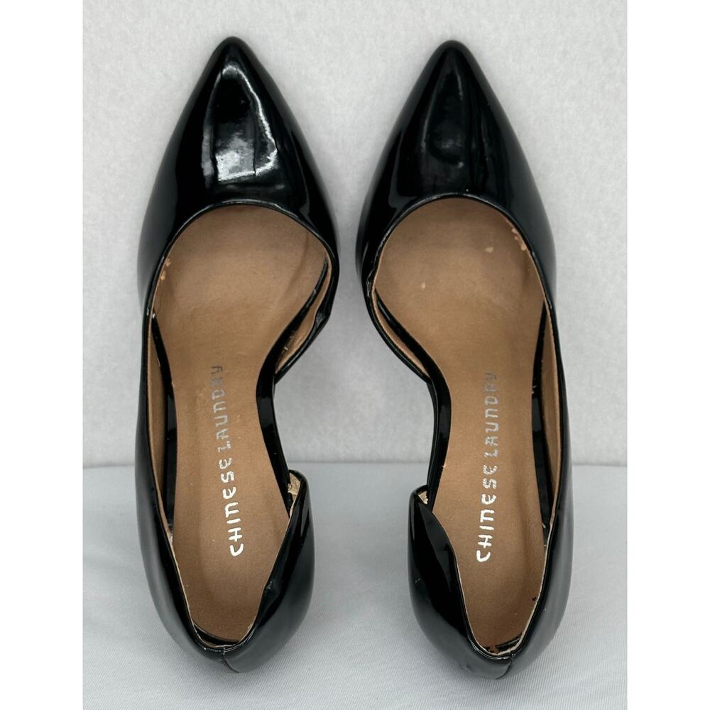 Chinese Laundry Socialite Black Patent Leather Pumps 6M - Picture 5 of 7
